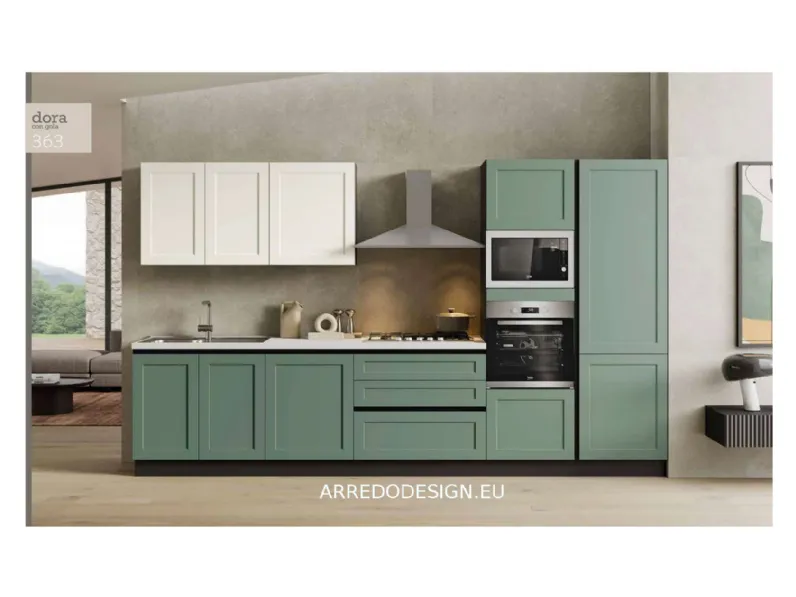 Cucina Dora  moderna altri colori Net cucine lineare scontata 40%
