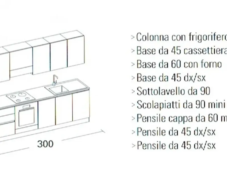 Cucina Loft moderna  Arrex  scontata 11%