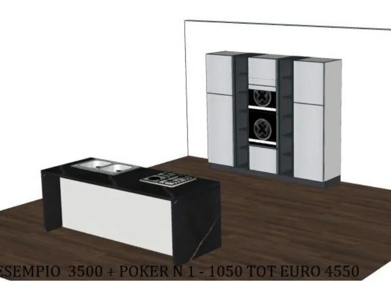 Cucina lineare moderna Betti Cucine store a prezzo scontato