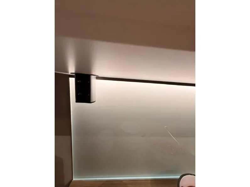 Cucina Stosa moderna lineare bianca in laminato opaco Cucina lineare total white
