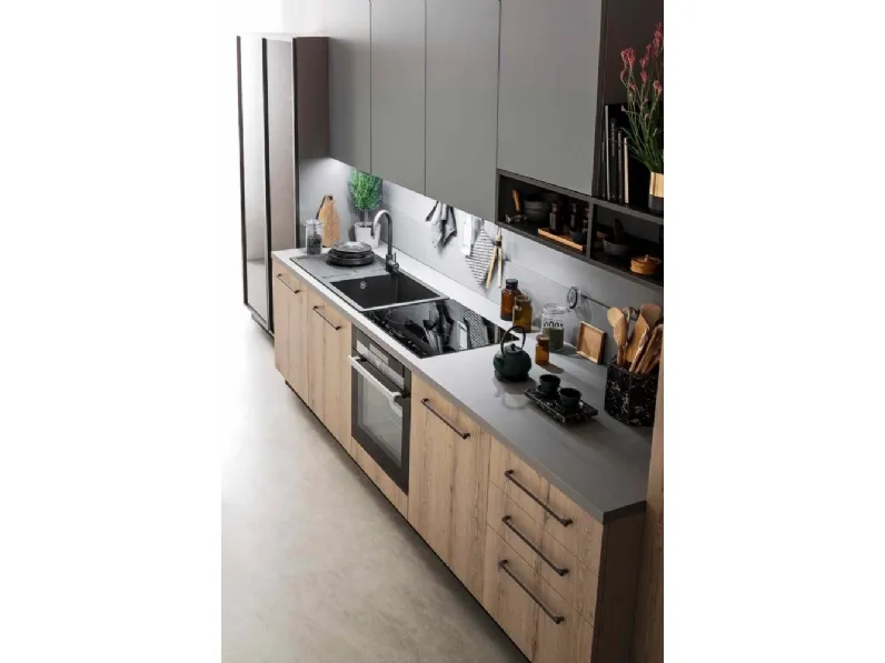 Cucina lineare moderna Cucina mod.sky in laminato di ar.tre cucine in promo-sconto 40% Ar-tre a prezzo ribassato