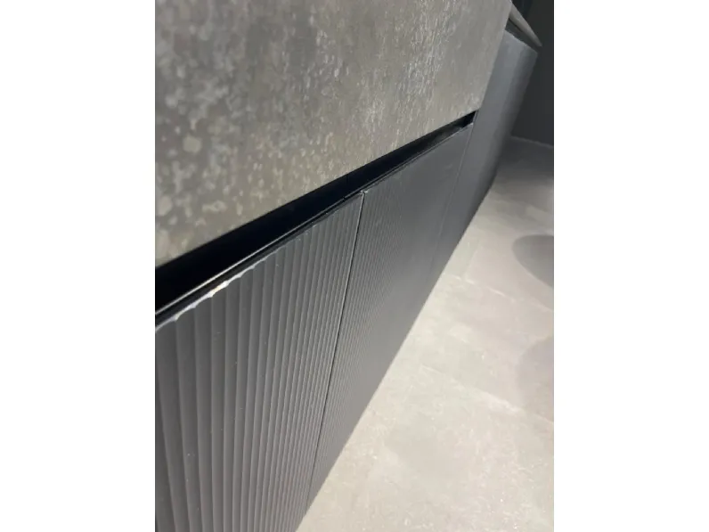 Cucina lineare in vetro grigia Cv 652 cucina k2 glass arredo3 a prezzo ribassato