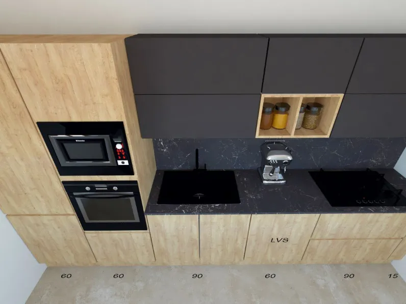 Cucina lineare moderna Line  Astra a prezzo scontato