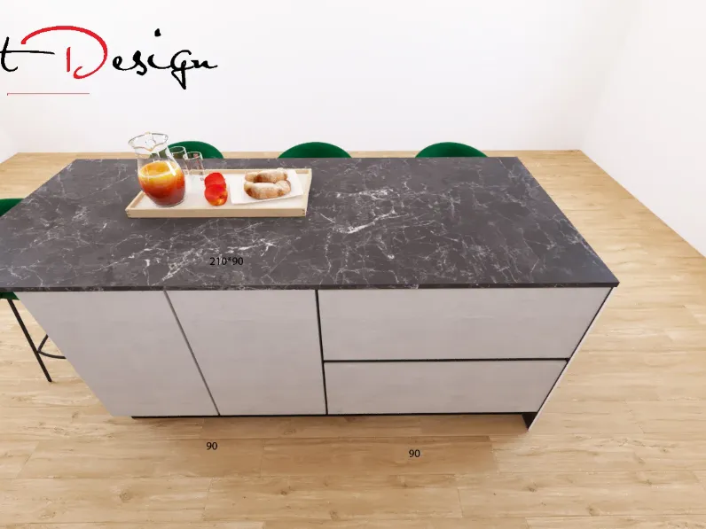 Cucina rovere chiaro moderna lineare Sp22  Astra in offerta