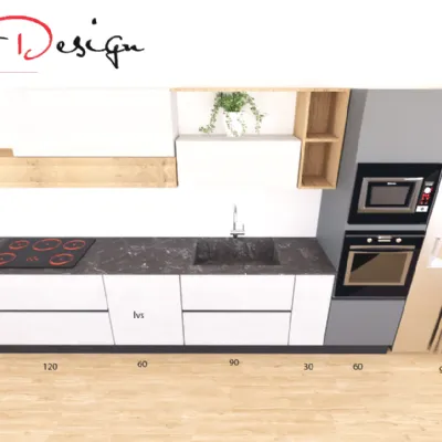 Cucina rovere chiaro moderna lineare Sp22  Astra in offerta