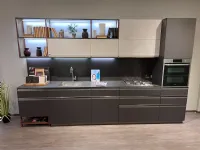 Cucina Formalia design grigio Scavolini lineare scontata 26%