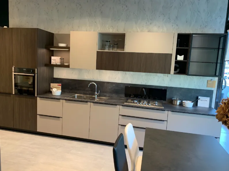 Cucina Feel moderna tortora Snaidero lineare scontata 30%