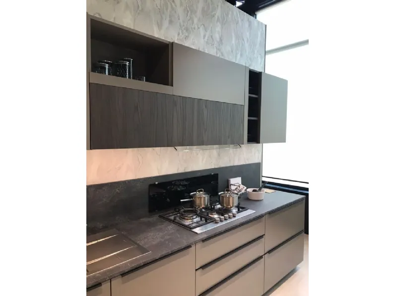 Cucina Feel moderna tortora Snaidero lineare scontata 30%