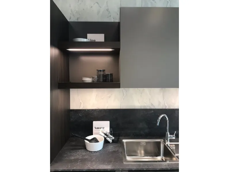 Cucina Feel moderna tortora Snaidero lineare scontata 30%