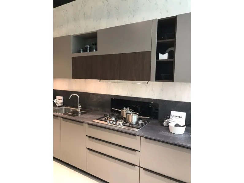 Cucina Feel moderna tortora Snaidero lineare scontata 30%