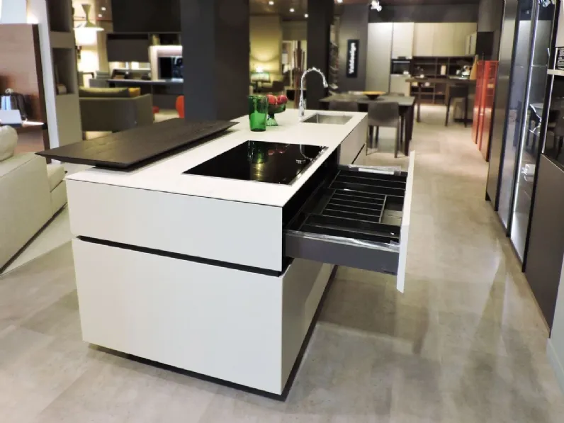 Cucina Logica 2.2 soho moderna tortora con penisola Valdesign cucine