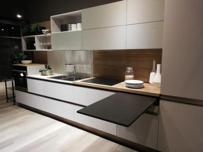 Cucina lineare in laminato materico altri colori Immagina head a prezzo ribassato