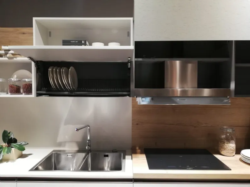 Cucina lineare in laminato materico altri colori Immagina head a prezzo ribassato