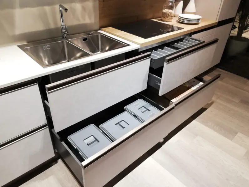 Cucina lineare in laminato materico altri colori Immagina head a prezzo ribassato