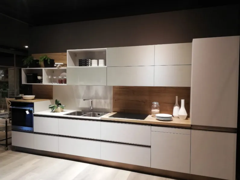 Cucina lineare in laminato materico altri colori Immagina head a prezzo ribassato