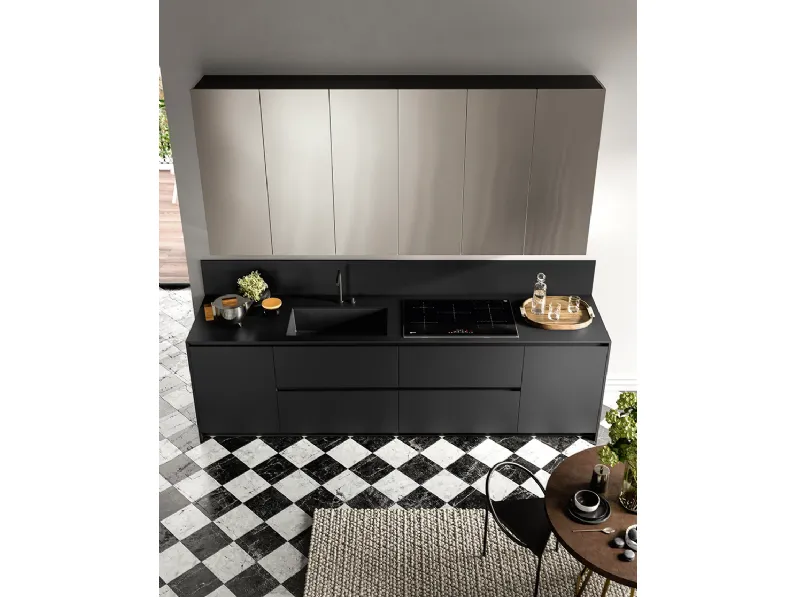 Cucina lineare in laminato opaco a prezzo ribassato 33%