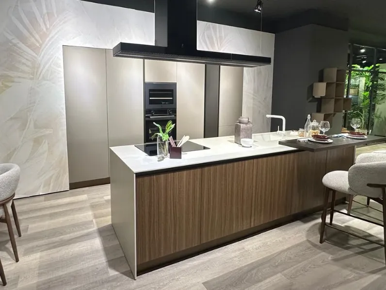 Cucina noce moderna con isola Nevada Mobilturi a soli 16400 Euro