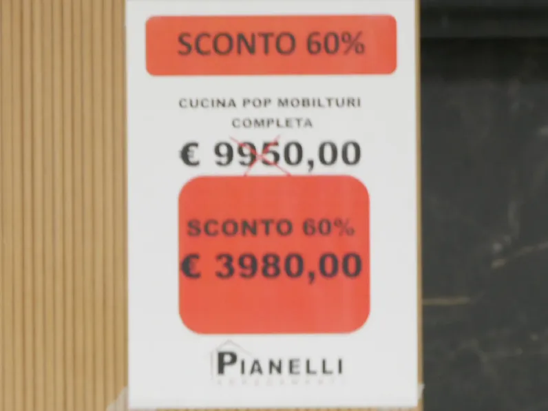 Cucina Pop moderna grigia Mobilturi lineare scontata 60%