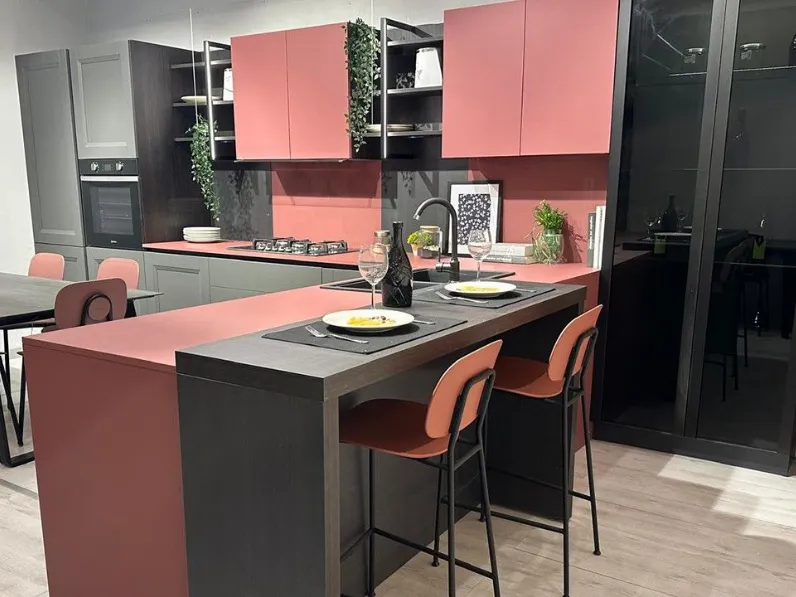 Cucina con penisola moderna antracite La casa moderna Ada a soli 12200