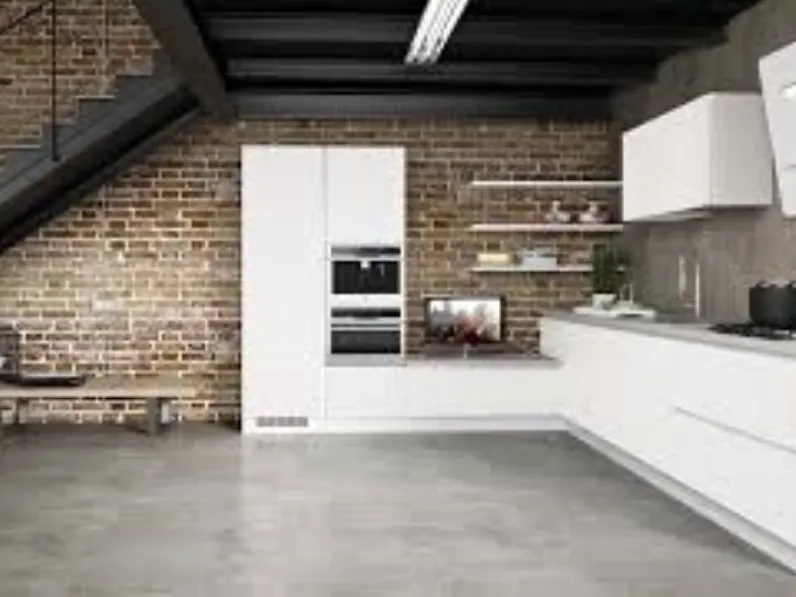 Cucina bianca design ad angolo Essebi Azimund a soli 9860€