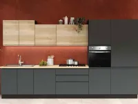 Cucina moderna lineare Cucina aria composizione caramello Evo cucine a prezzo scontato