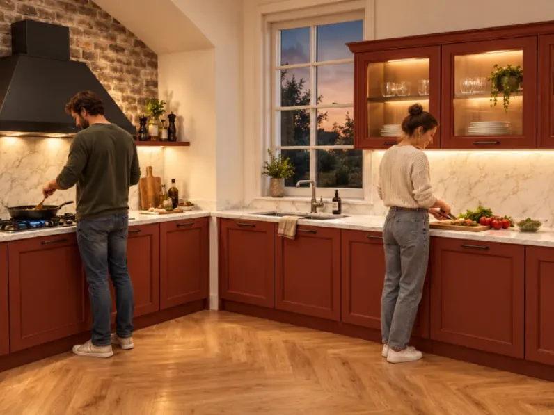 Cucina ad angolo Arredo3 Cucina opera composizione 1 SCONTATA 40%