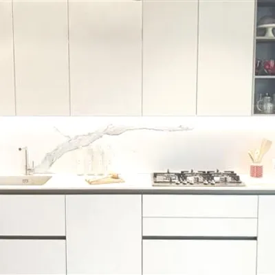 Cucina lineare moderna bianca Prima cucine Domino a soli 8450 Euro