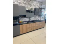 Cucina lineare in laminato materico a prezzo scontato 40%