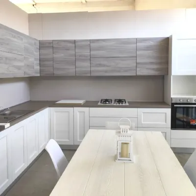 Cucina bianca inglese ad angolo Arrex Fiorella taiga a soli 4100 Euro