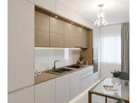 Cucina bianca moderna lineare Jolie Artigianale in offerta