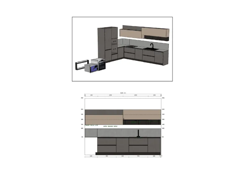 Cucina Kaliì ad angolo Arredo3 con uno sconto imperdibile
