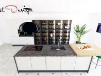 Cucina con isola design grigia Astra Line  a soli 8600