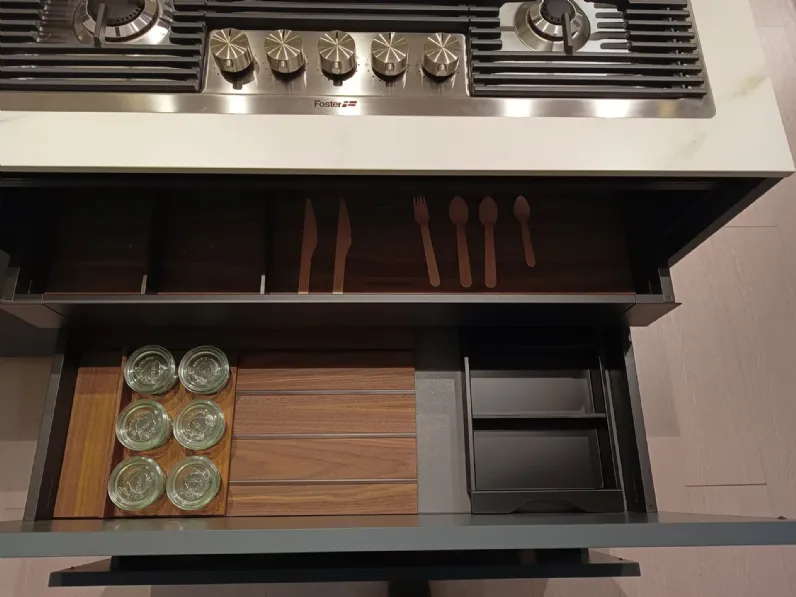 Cucina moderna con penisola Mènta Binova a prezzo scontato