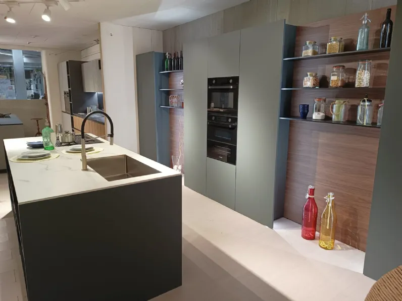 Cucina moderna con penisola Mènta Binova a prezzo scontato