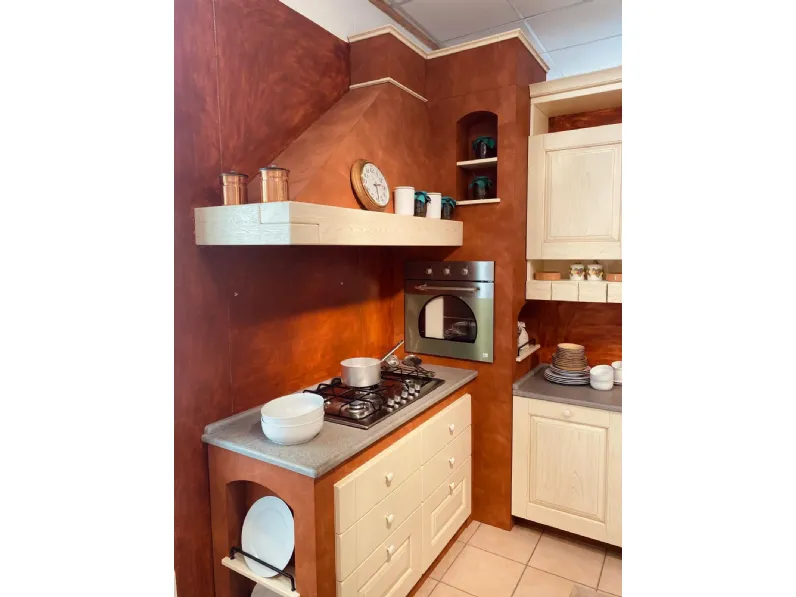Cucina magnolia in muratura ad angolo Arrex Nora in muratura a soli 7400 Euro