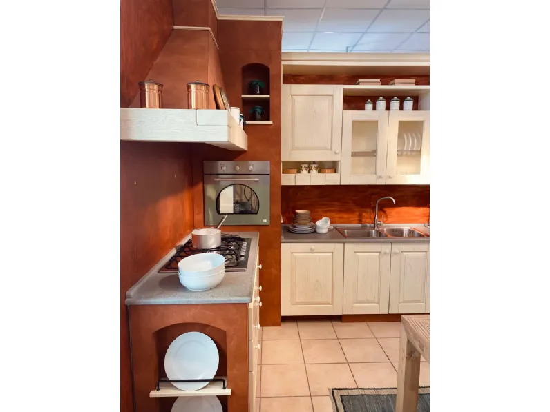 Cucina magnolia in muratura ad angolo Arrex Nora in muratura a soli 7400 Euro