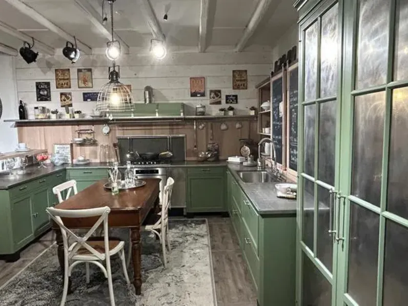 Cucina altri colori industriale con penisola Panam  Marchi cucine scontata
