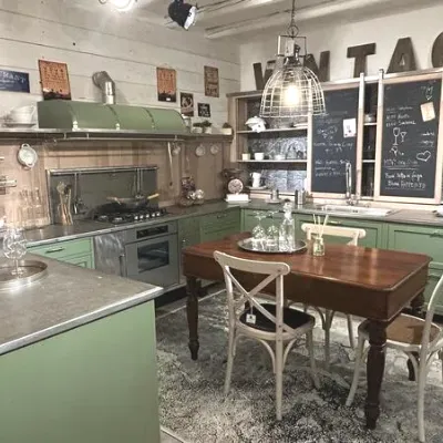 Cucina altri colori industriale con penisola Panam  Marchi cucine scontata