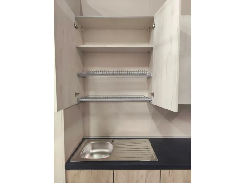 Cucina rovere chiaro moderna lineare Quick Evo cucine a soli 2600 Euro
