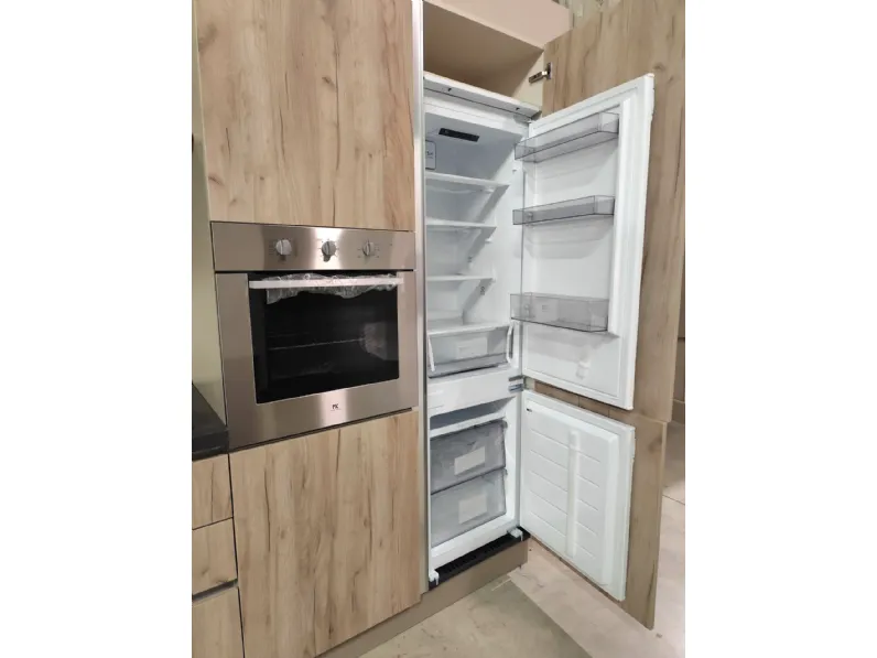 Cucina rovere chiaro moderna lineare Quick Evo cucine a soli 2600 Euro