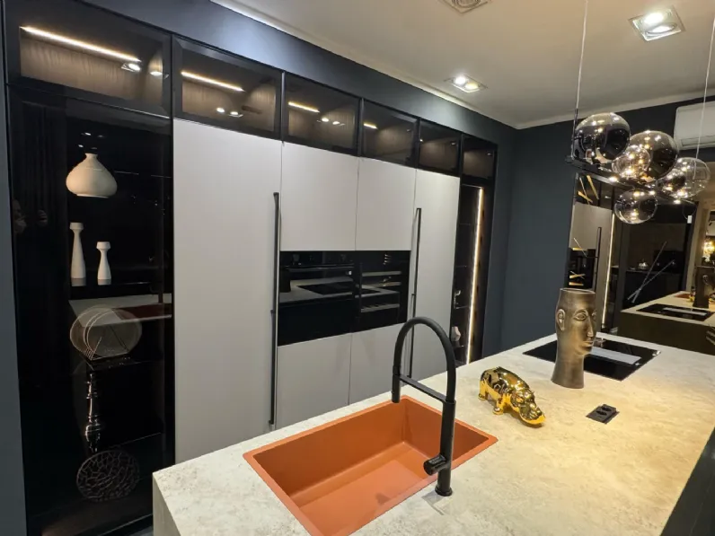 Cucina tortora moderna con isola Armony Rho a soli 19800 Euro