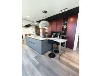 Cucina Veneta Cucine moderna con isola rossa in vetro Riflex - lounge