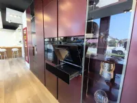 Cucina Veneta Cucine moderna con isola rossa in vetro Riflex - lounge