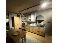 Cucina Scavolini industriale lineare rovere chiaro in laminato materico Sax