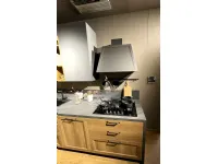 Cucina Scavolini industriale lineare rovere chiaro in laminato materico Sax