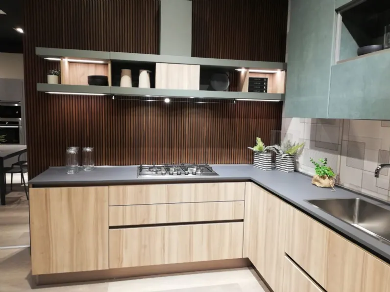 Cucina moderna ad angolo Unica Lube cucine a prezzo scontato