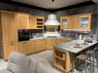 Cucina con penisola classica rovere chiaro Lube cucine Veronica a soli 14000 Euro