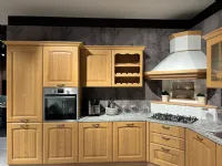 Cucina con penisola classica rovere chiaro Lube cucine Veronica a soli 14000 Euro