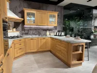 Cucina con penisola classica rovere chiaro Lube cucine Veronica a soli 14000 Euro
