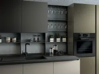Cucina con penisola in polimerico altri colori York 03 a prezzo ribassato
